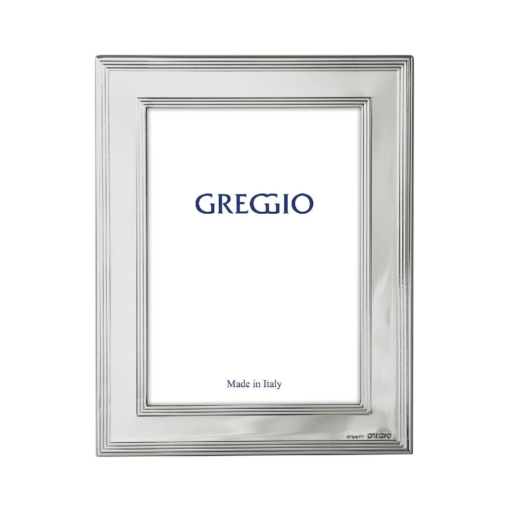 Cornice Greggio 13x18 in legno laminato argento