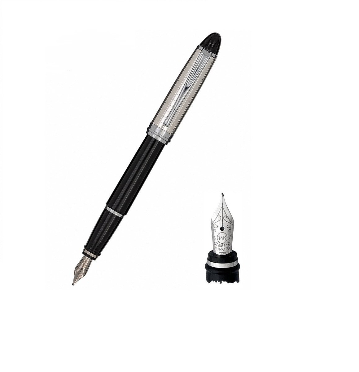 Penna stilografica Aurora Ipsilon Quadra nera