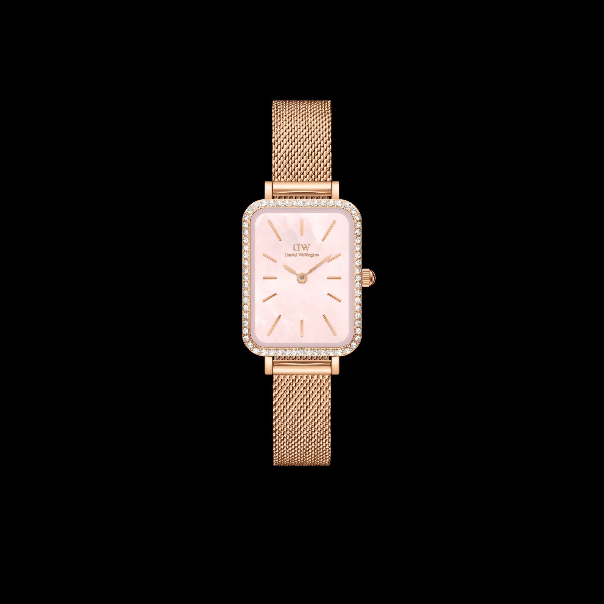 Orologio Danile Wellington Quadro Lumine Bezel Melrose Pink Mop