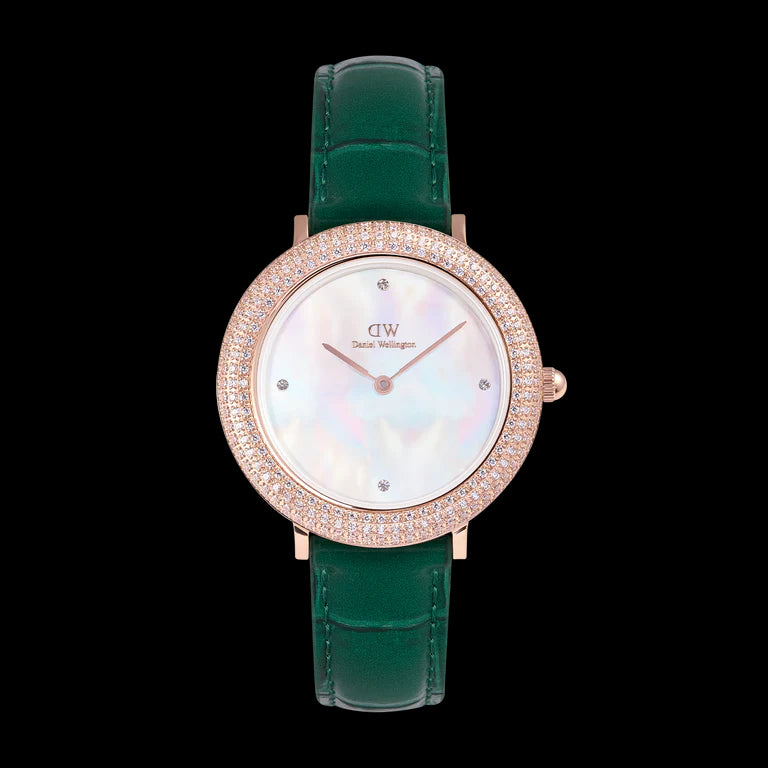 Orologio Daniel Wellington Crystalline Bezel Green Croc Rose Gold