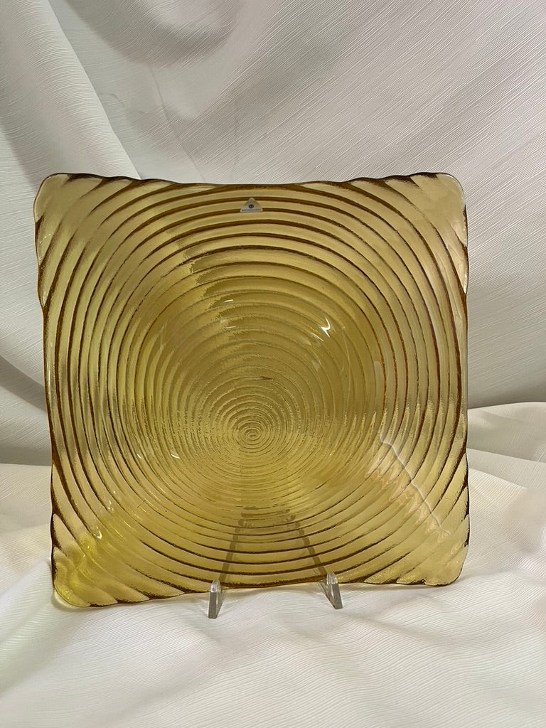 Coppa Michielotto quadrata color ambra