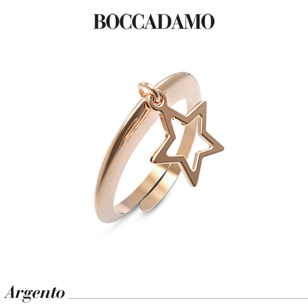 Anello Boccadamo in argento rose