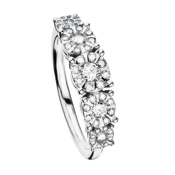 Anello Salvini Daphne in oro bianco con diamanti