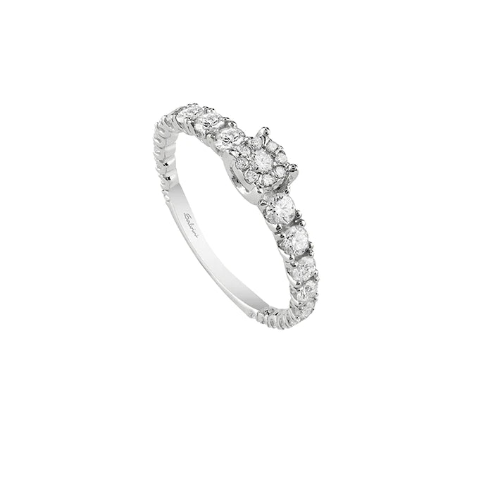 Anello Salvini Daphne in oro bianco con diamanti