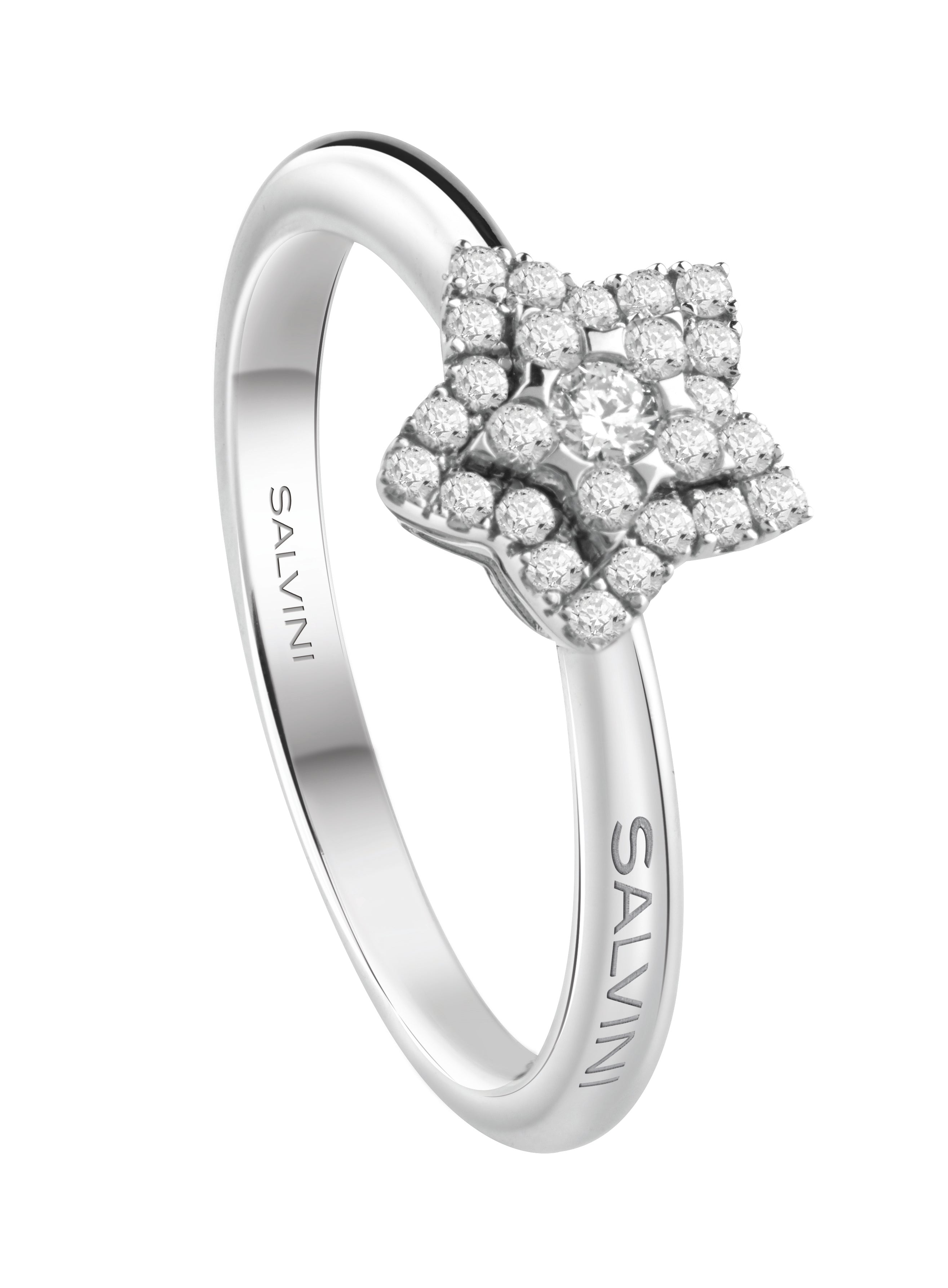 Anello Salvini Daphne in oro bianco con diamanti