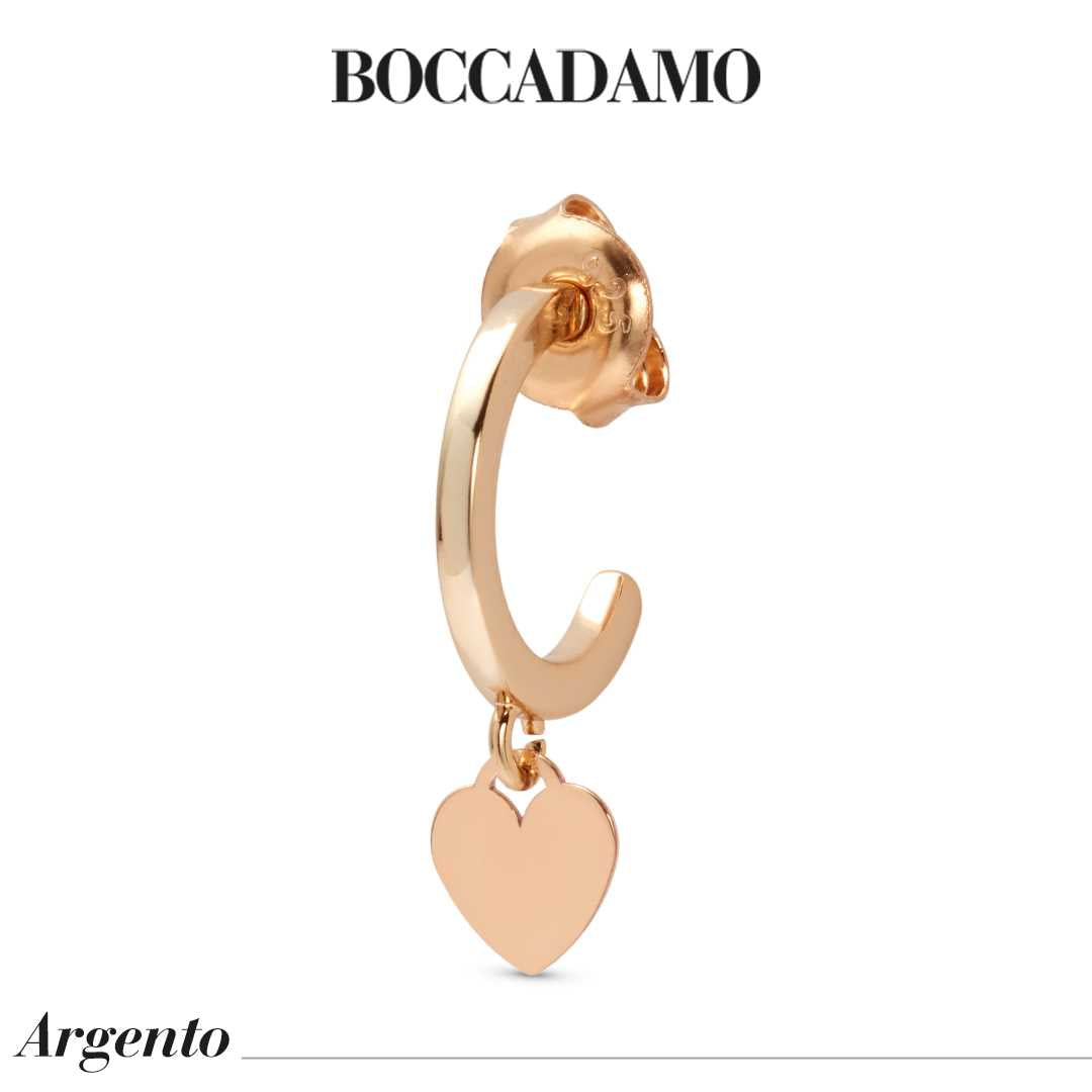 Orecchino Boccadamo in argento laminato rosa