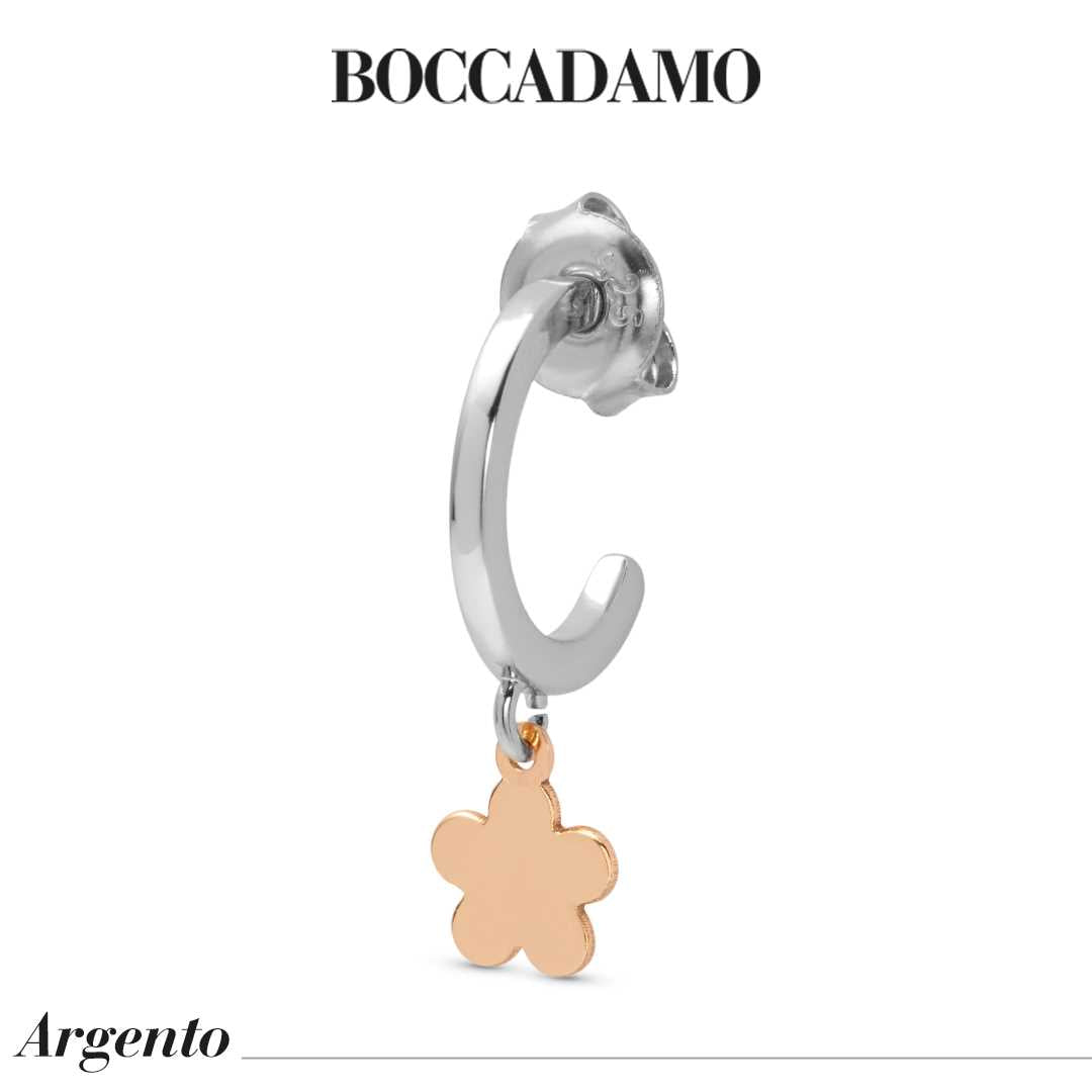 Orecchino Boccadamo in argento bicolore