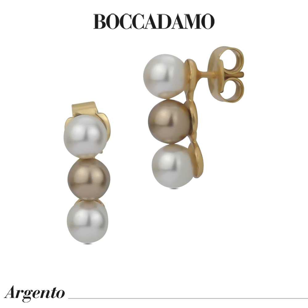 Orecchini Boccadamo in argento laminato