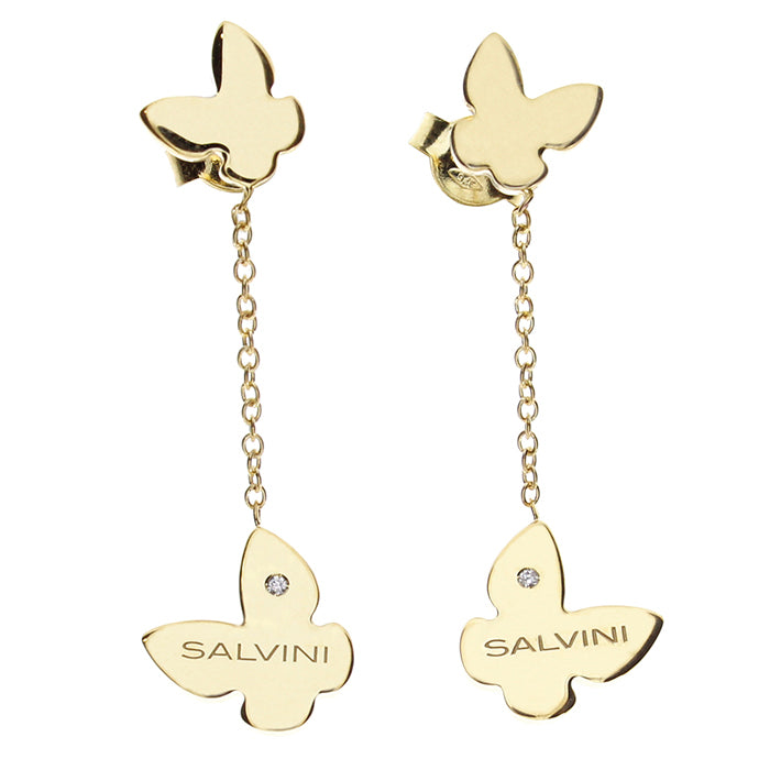 Orecchini Salvini I Segni 9 kt in oro giallo con diamanti