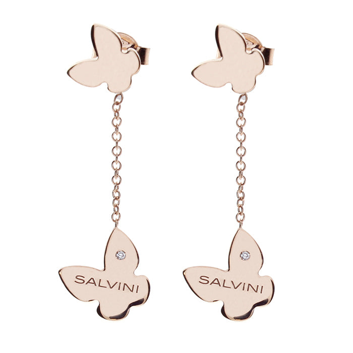 Orecchini Salvini I Segni 9 kt in oro rosa con diamanti