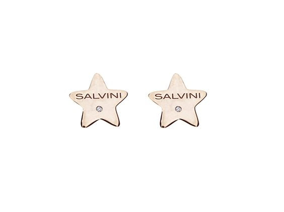 Orecchini Salvini I Segni 9 kt stella in oro rosa con diamanti