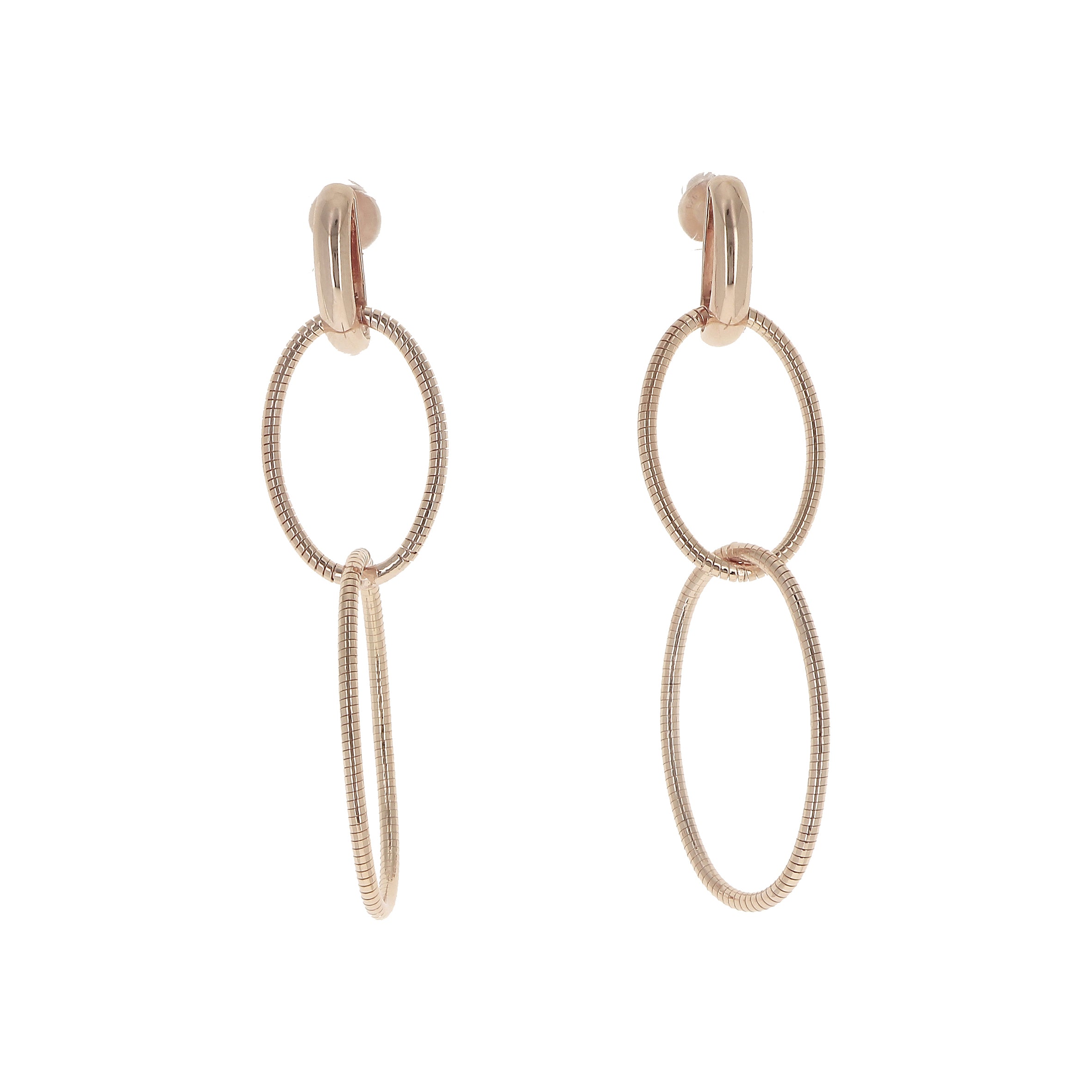 Orecchini Pesavento DNA Spring in argento laminato