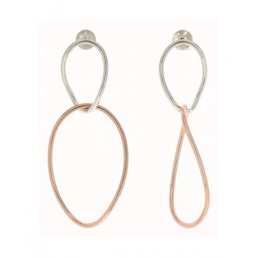 Orecchini Pesavento Elegance in argento laminato rosa