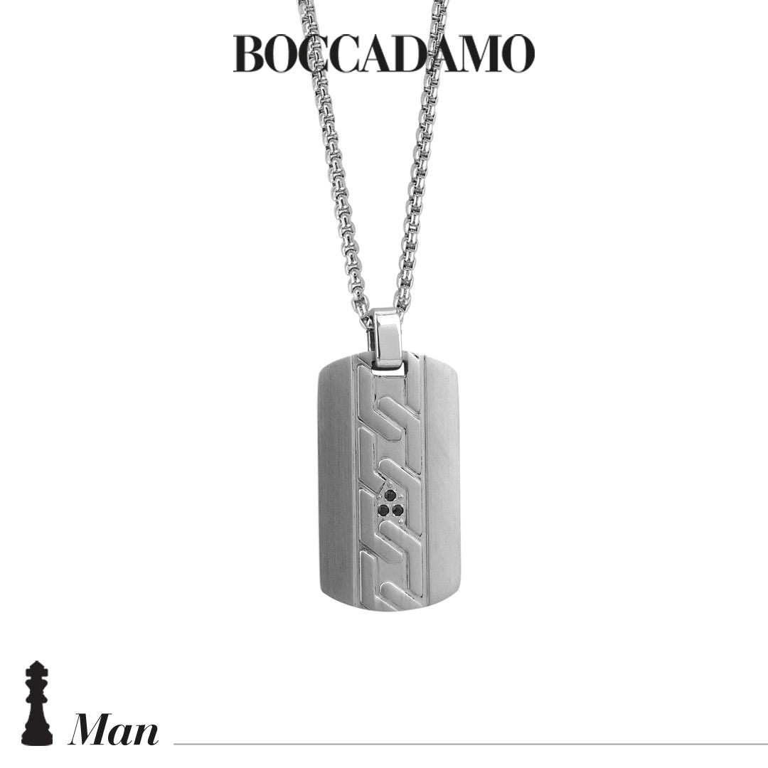 Collana Boccadamo in acciaio con piastra