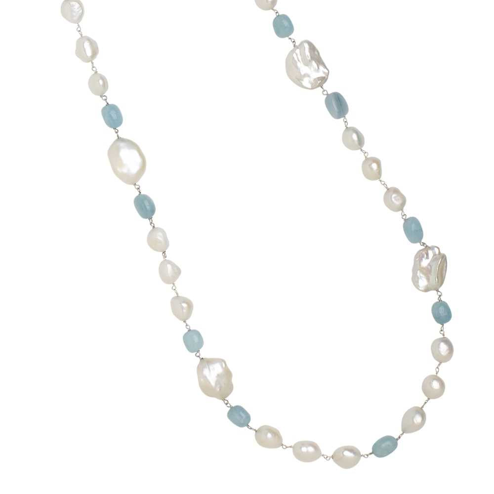 Collana Boccadamo in argento con perle naturali