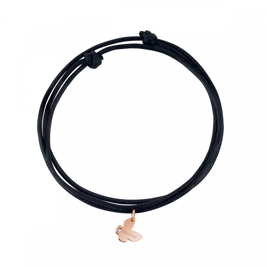 Collana Salvini Minimal pop farfalla in oro rosa con diamante