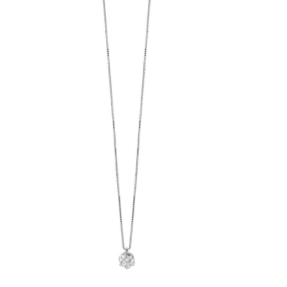 Collana Salvini Lavinia solitario in oro bianco con diamante