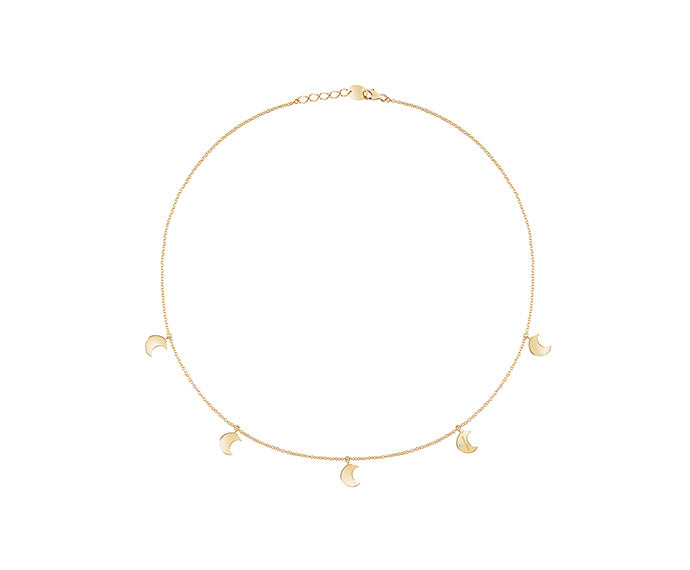 Collana Salvini I Segni 9 kt luna in oro giallo con diamante
