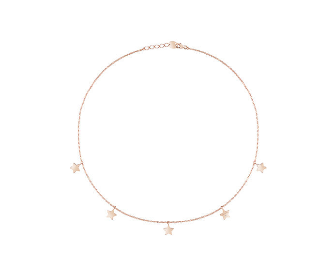 Collana Salvini I Segni 9 kt stelline in oro rosa con diamante