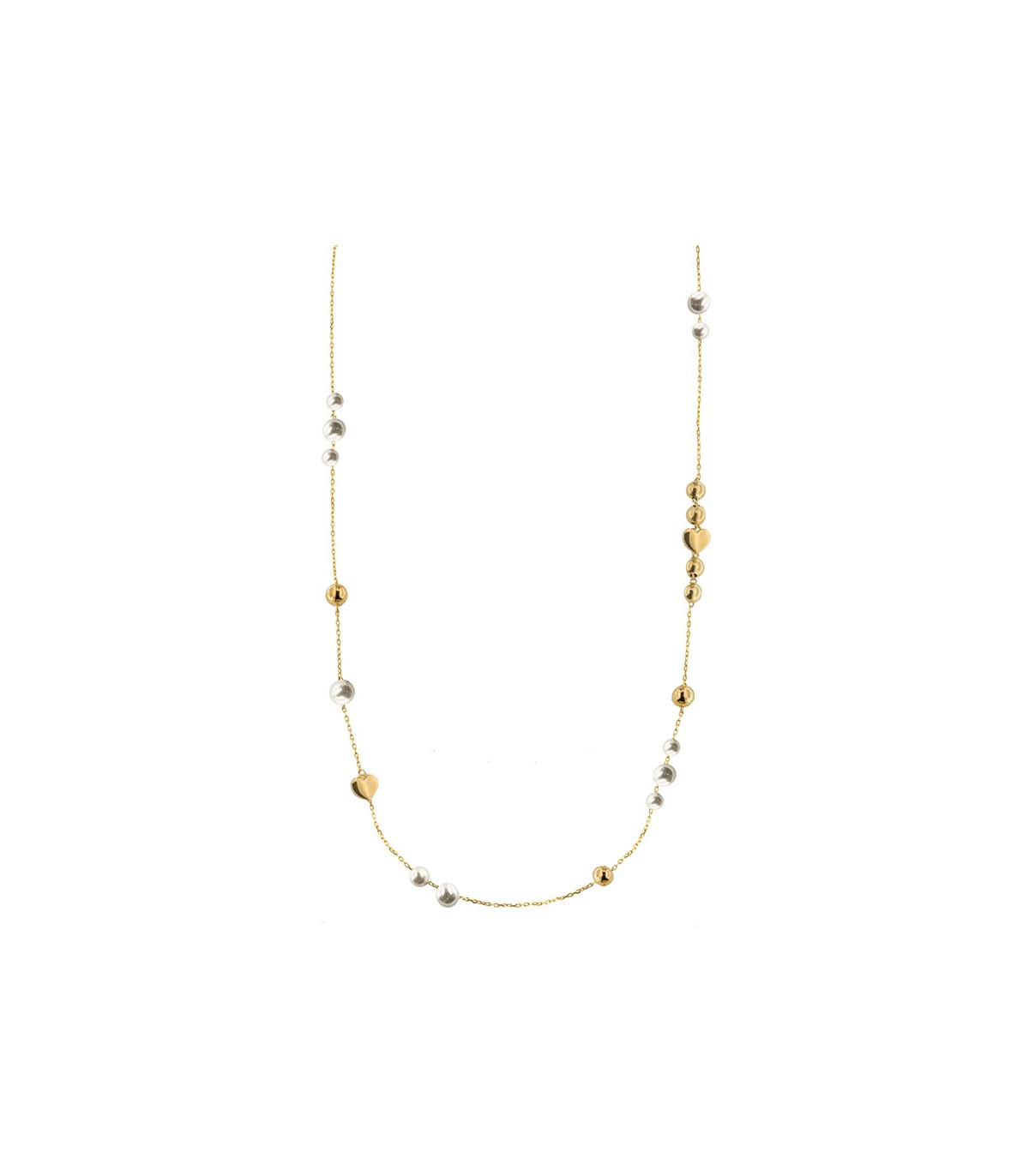 Collana Rue des Milles perle e cuori