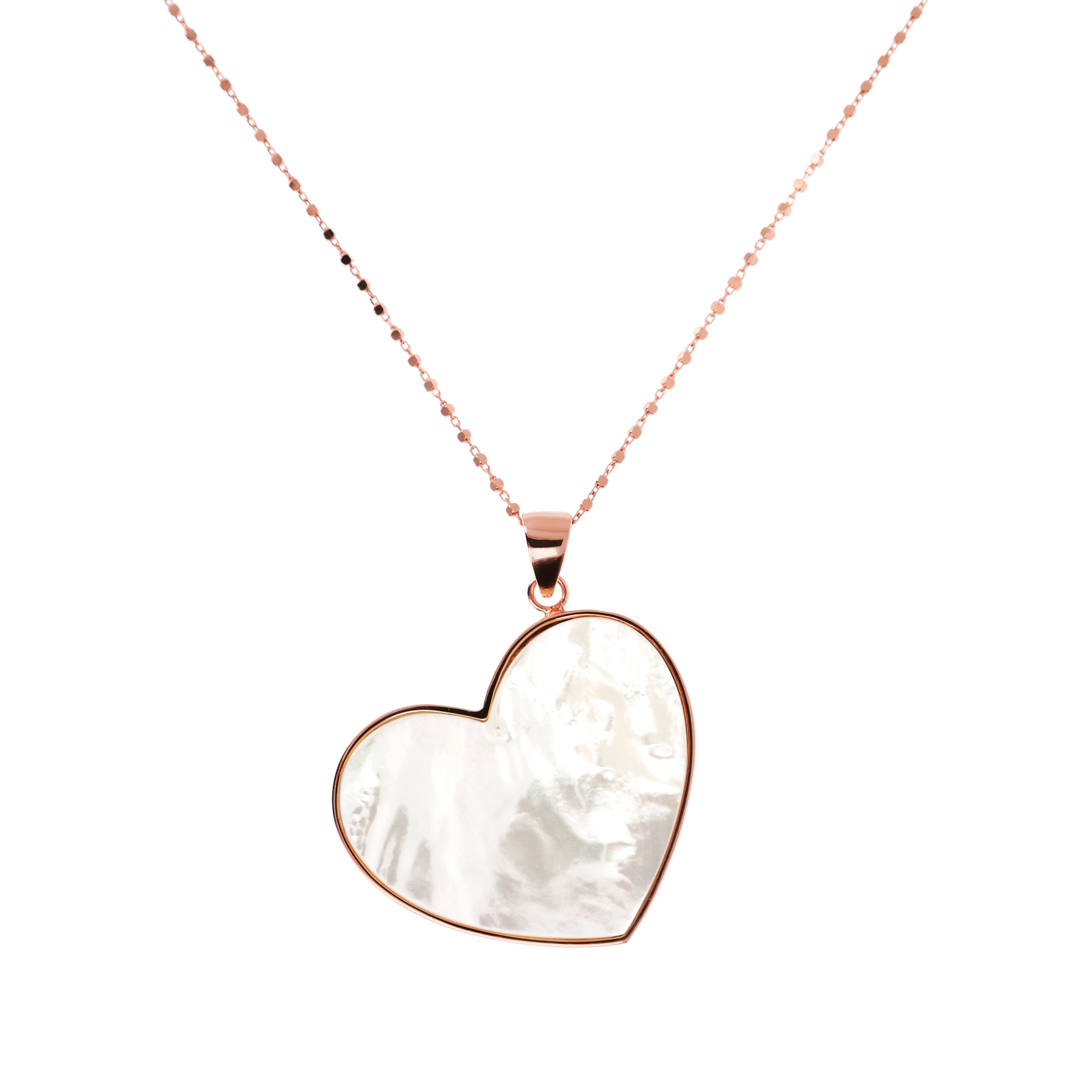 Collana Bronzallure in metallo rose con cuore
