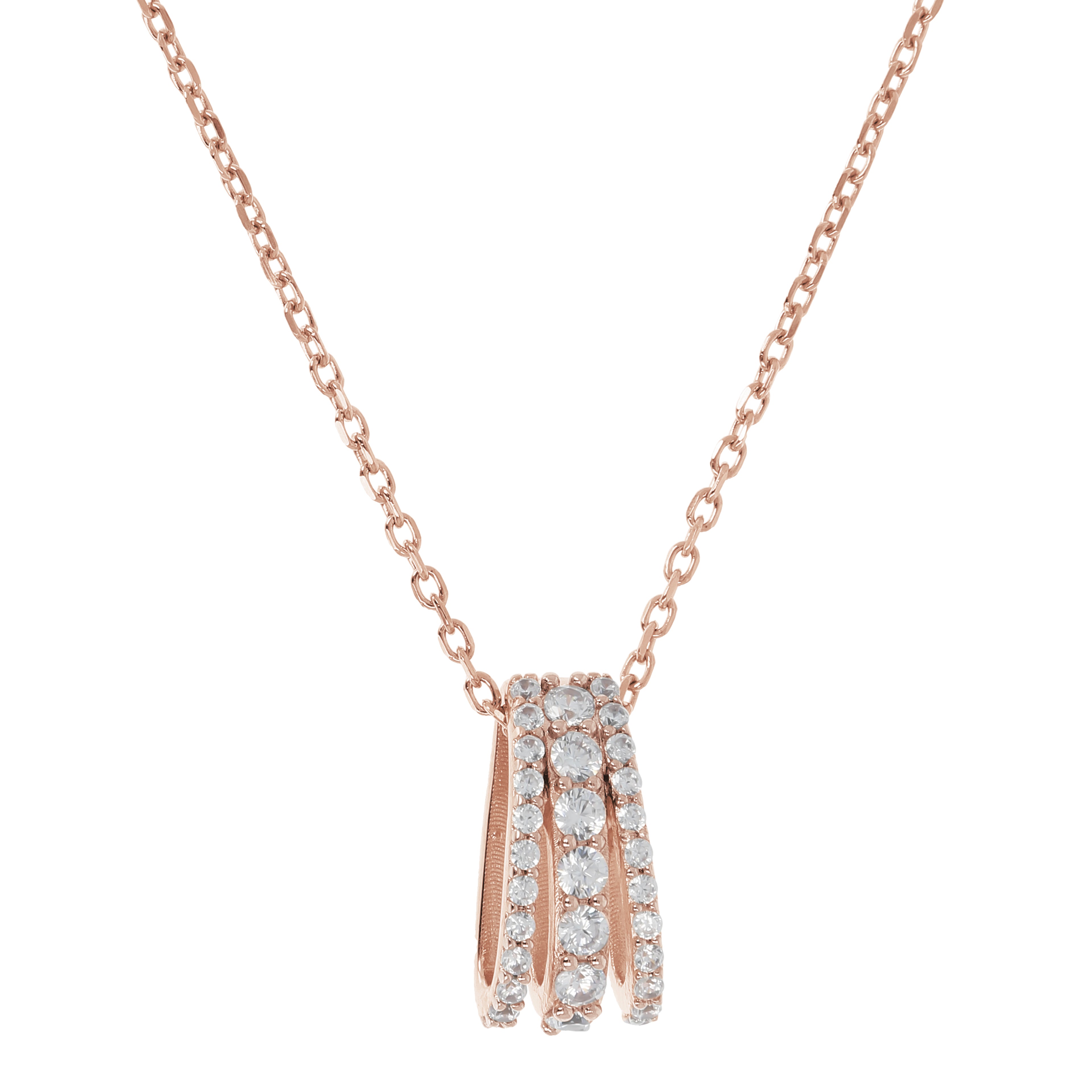 Collana Bronzallure in metallo rose con pendente