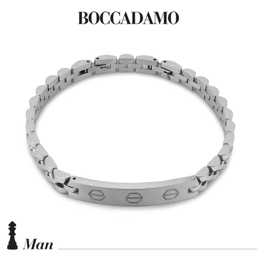 Bracciale Boccadamo in acciaio con rilievi