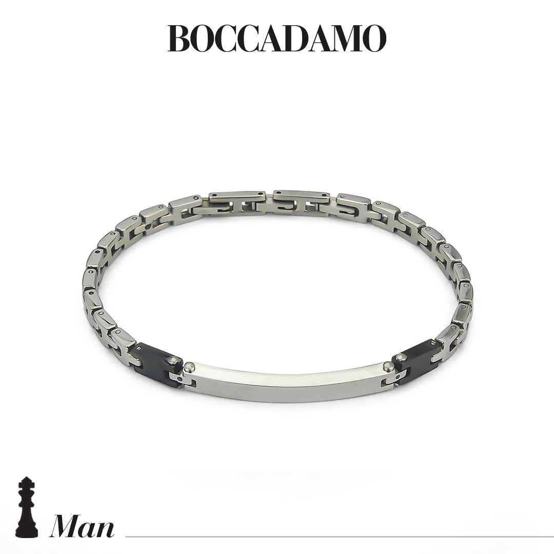 Bracciale Boccadamo in acciaio con piastra