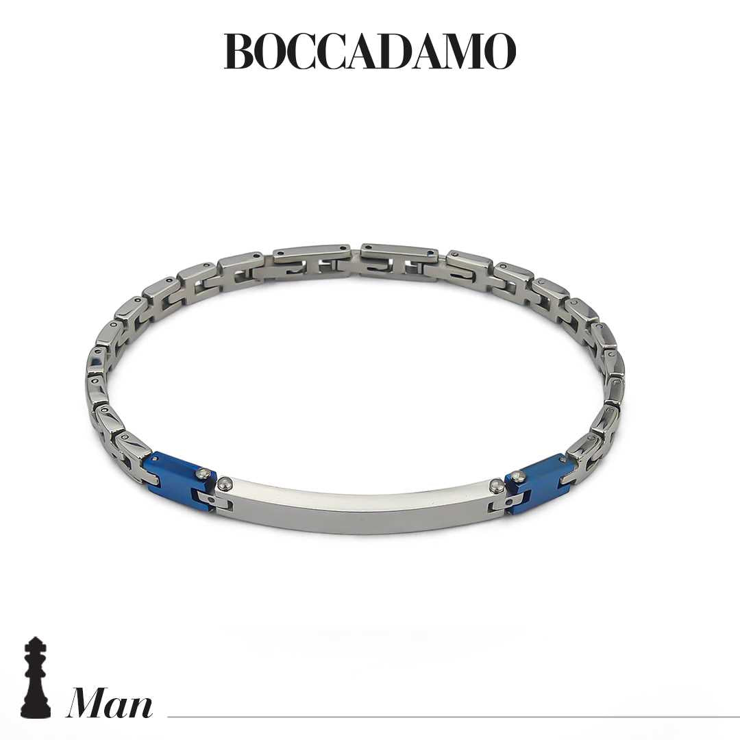 Bracciale Boccadamo in acciaio bicolore con piastra