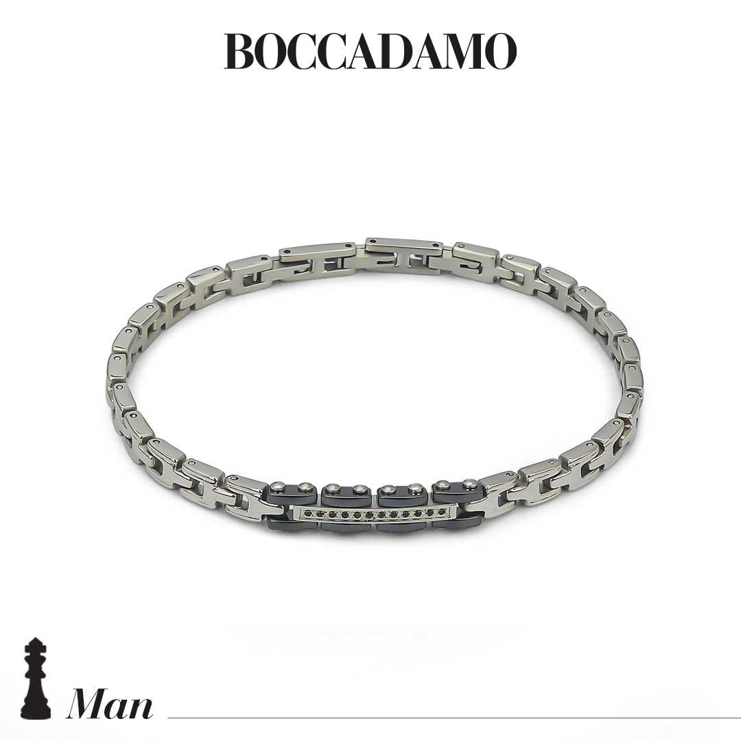 Bracciale in acciaio bicolore