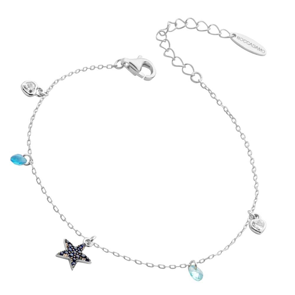 Bracciale Boccadamo in argento con stella di zirconi