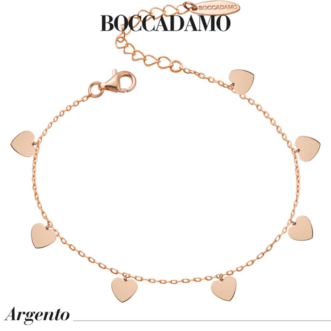 Bracciale Boccadamo in argento rosato con cuori