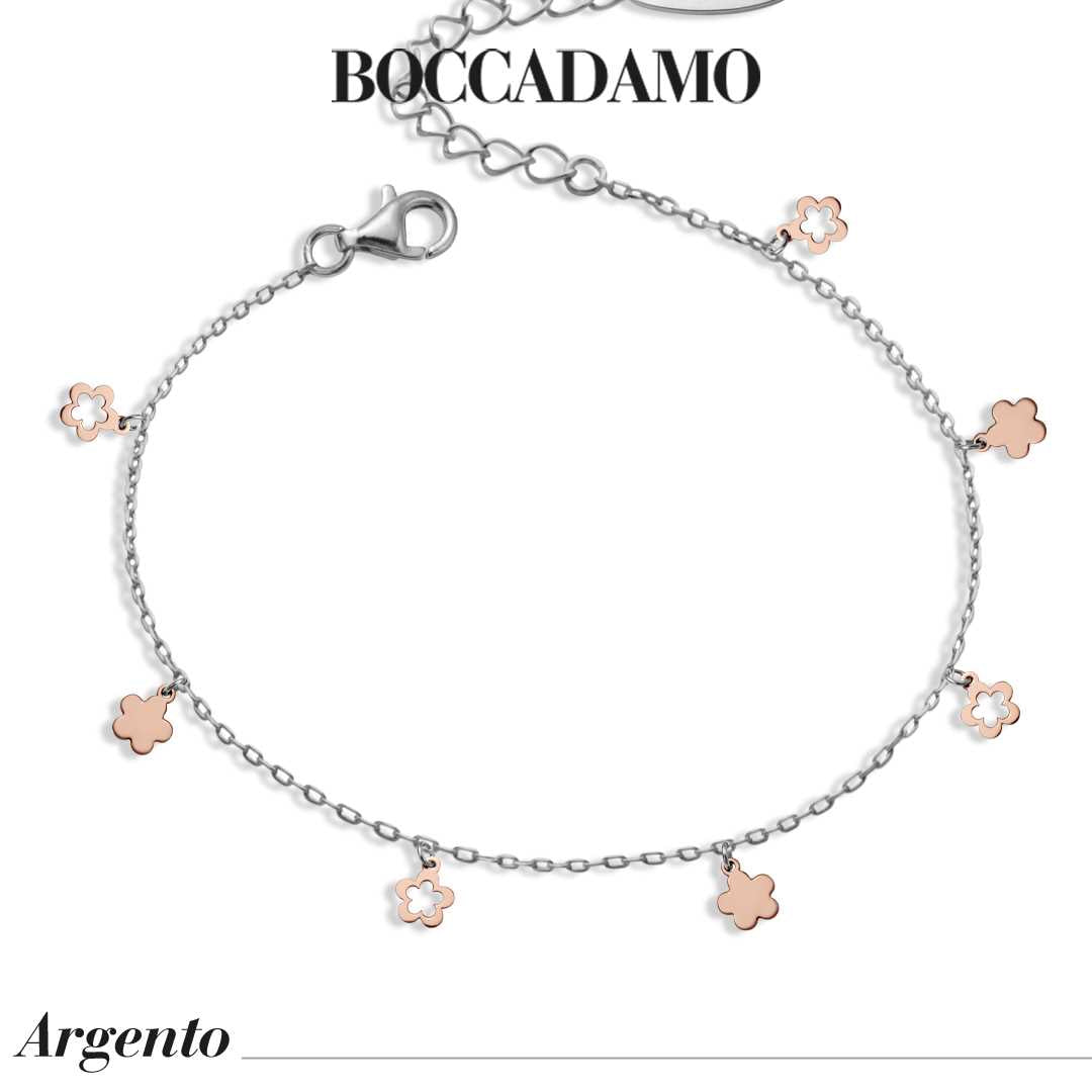 Bracciale Boccadamo in argento bicolore con fiori
