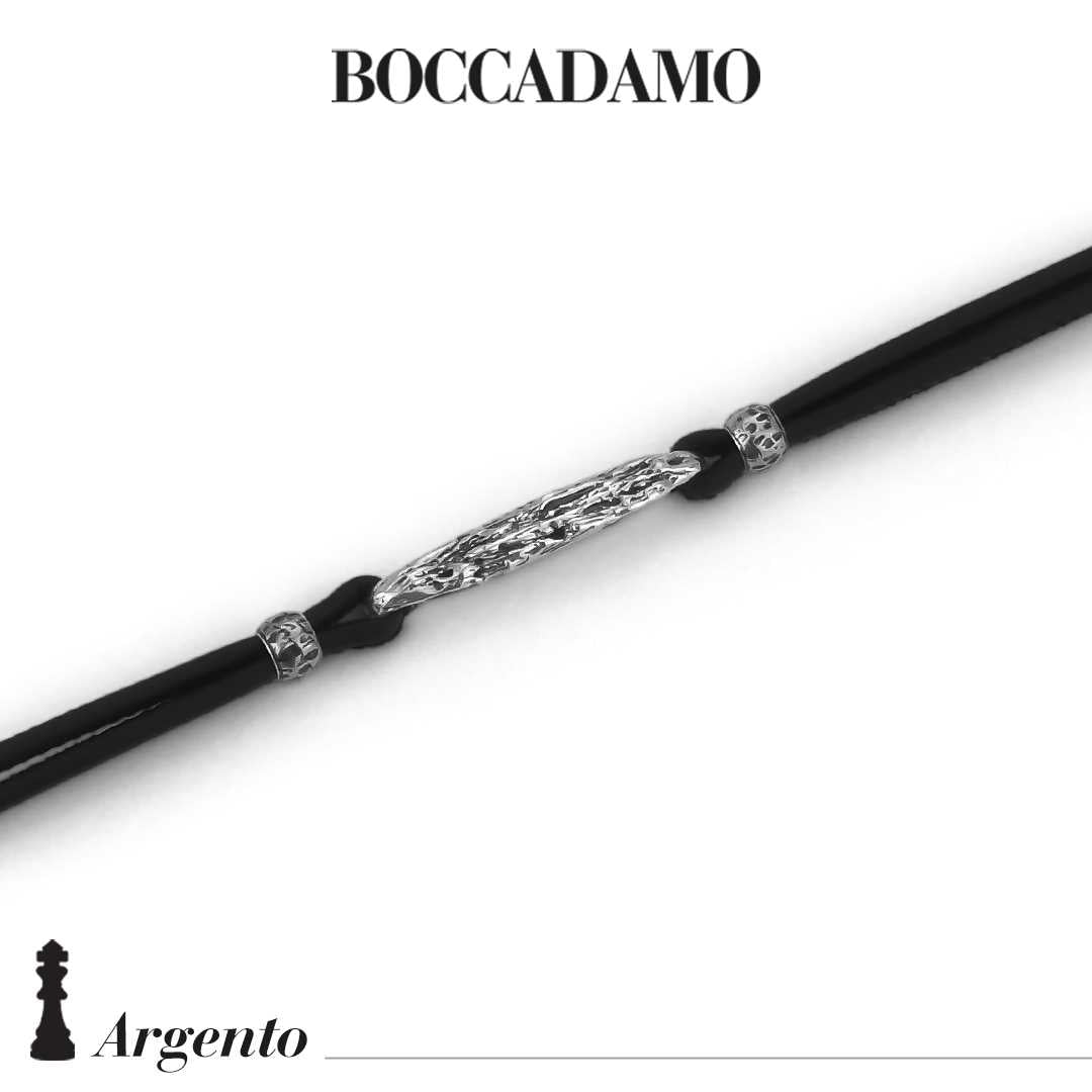 Bracciale Boccadamo in argento e pelle