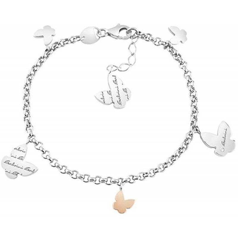 Bracciale Salvini Just in oro rosa e argento con diamante