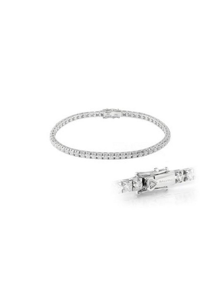 Bracciale Salvini Battito tennis in oro bianco con diamanti
