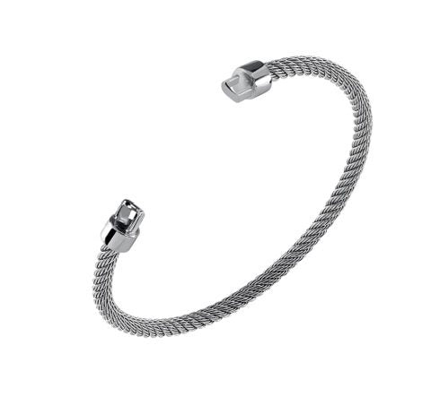 Bracciale Salvini Infinito in acciaio con inserti in argento