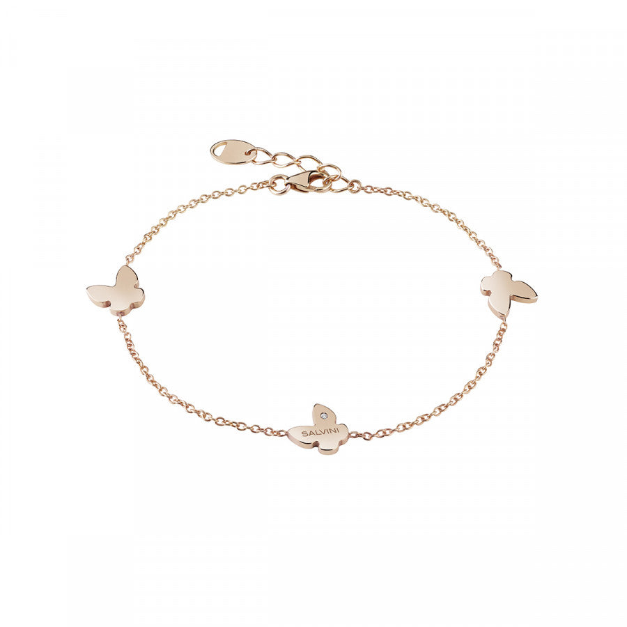 Bracciale Salvini I Segni 9 kt in oro rosa con diamante