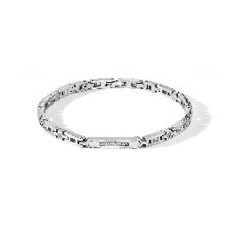 Bracciale Comete in acciaio con diamanti