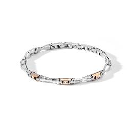 Bracciale Comete in acciaio, pvd rosè con diamanti