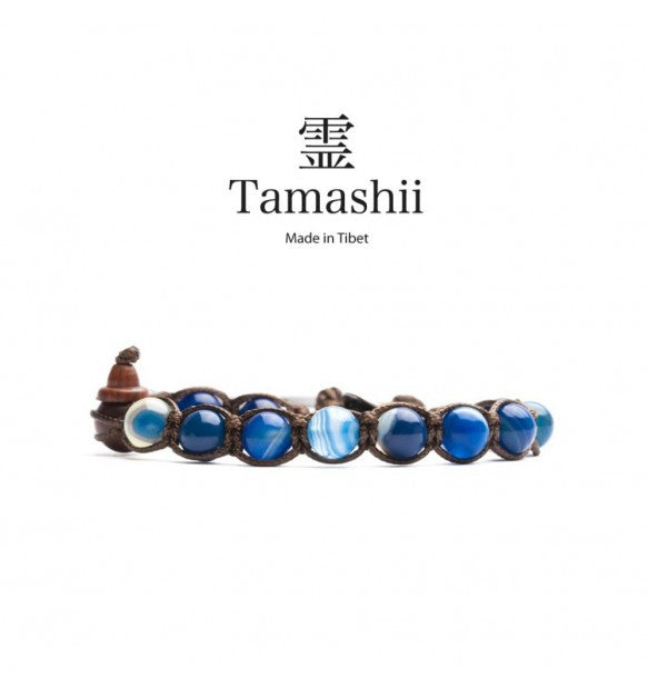 Bracciale Tamashii Agata Blu Striata