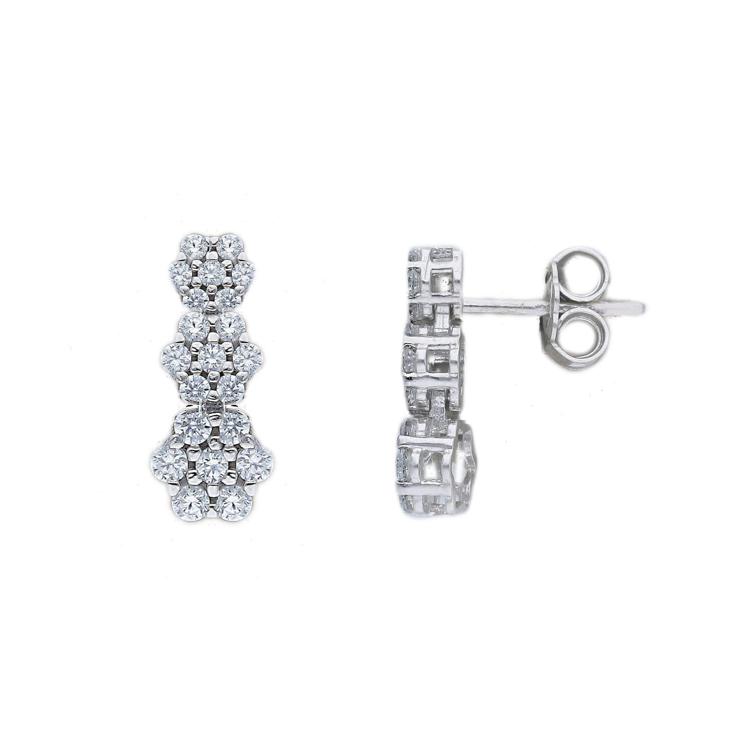 Orecchini Abeni in oro 18K con zirconi