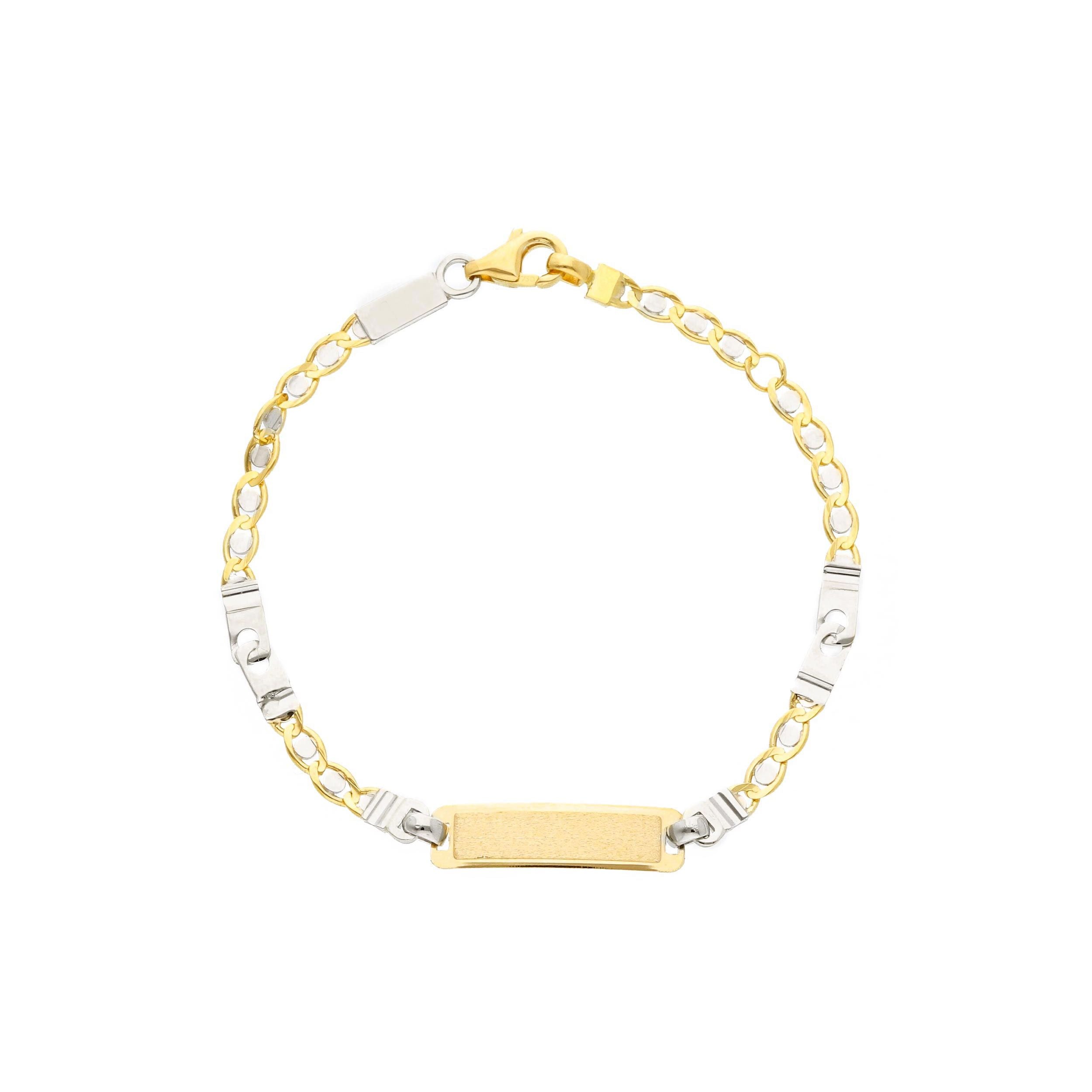 Bracciale Abeni in oro bianco e giallo 18K con piastra