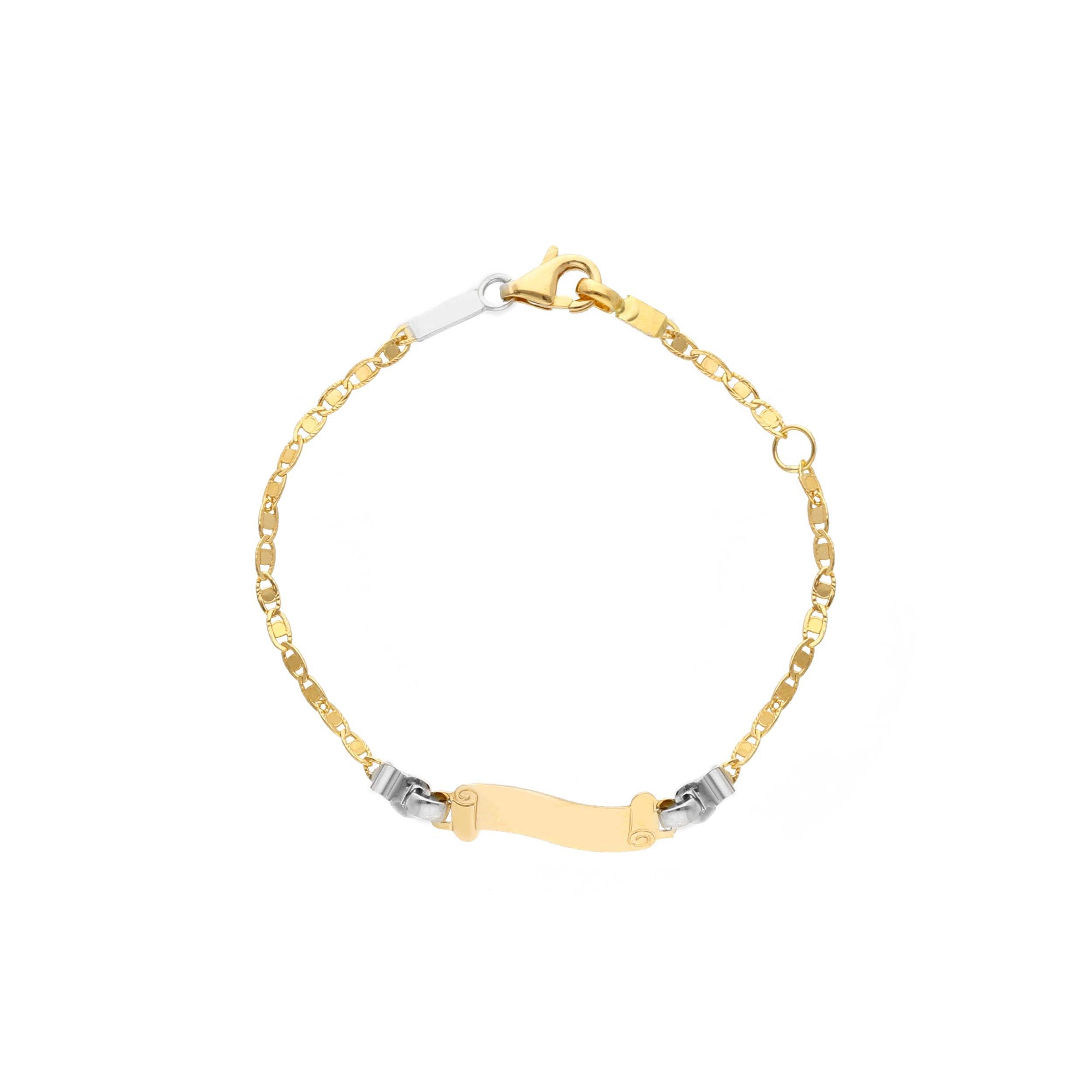 Bracciale Abeni in oro bianco e giallo 18k con piastra