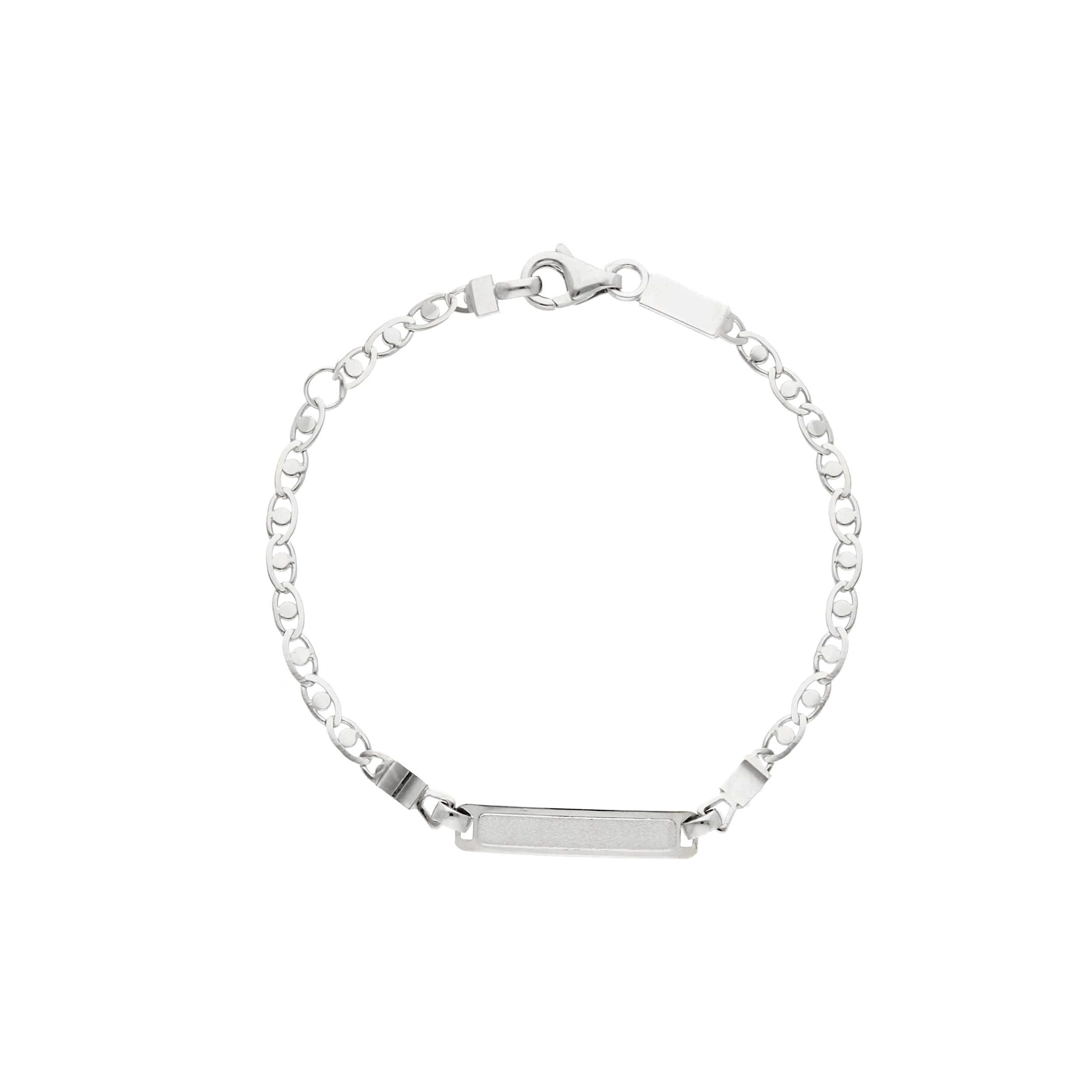 Bracciale Abeni in oro bianco 18K con piastra