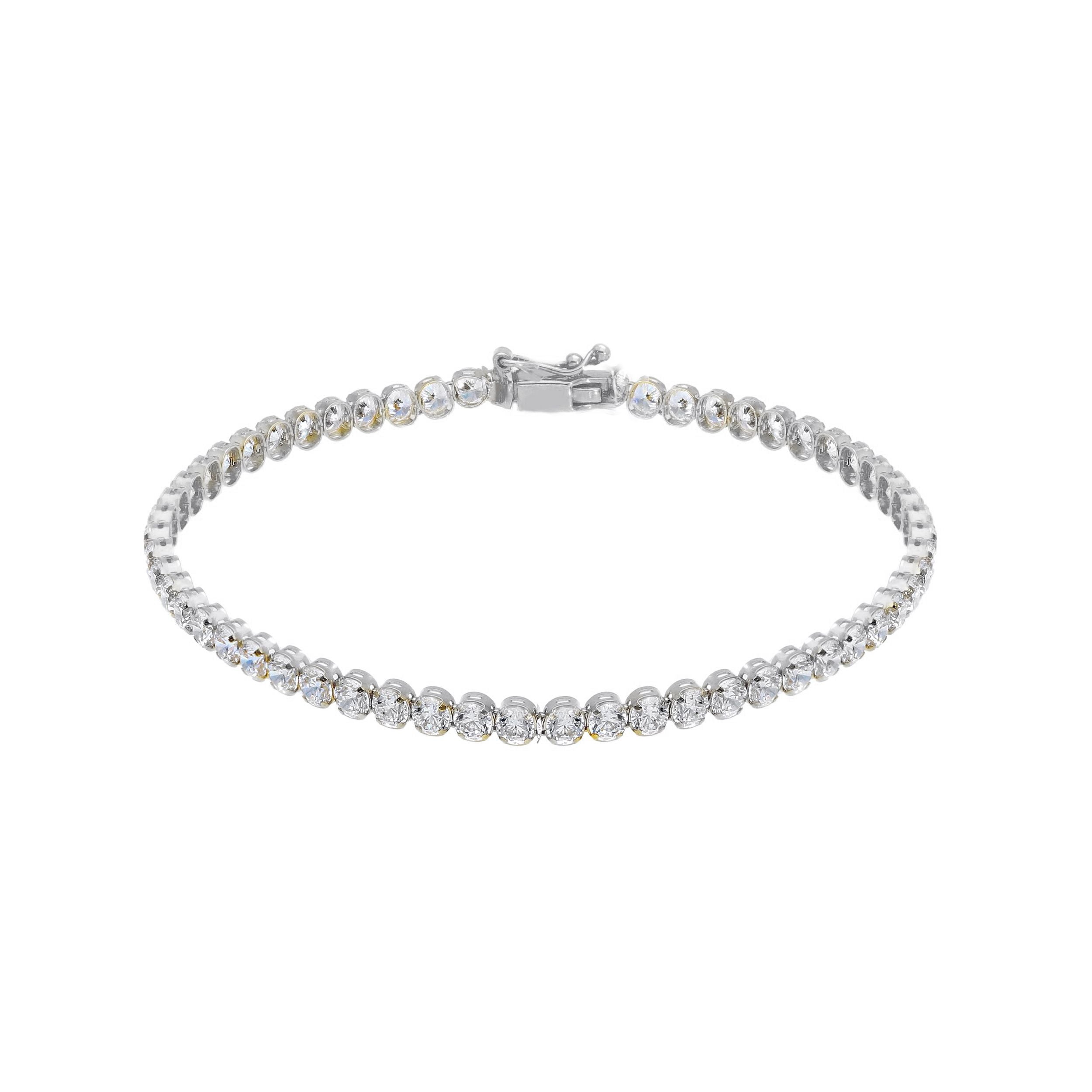 Bracciale Abeni in oro bianco con zirconi
