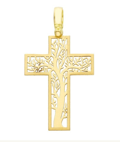 corce Abeni in oro giallo 18k con albero della vita