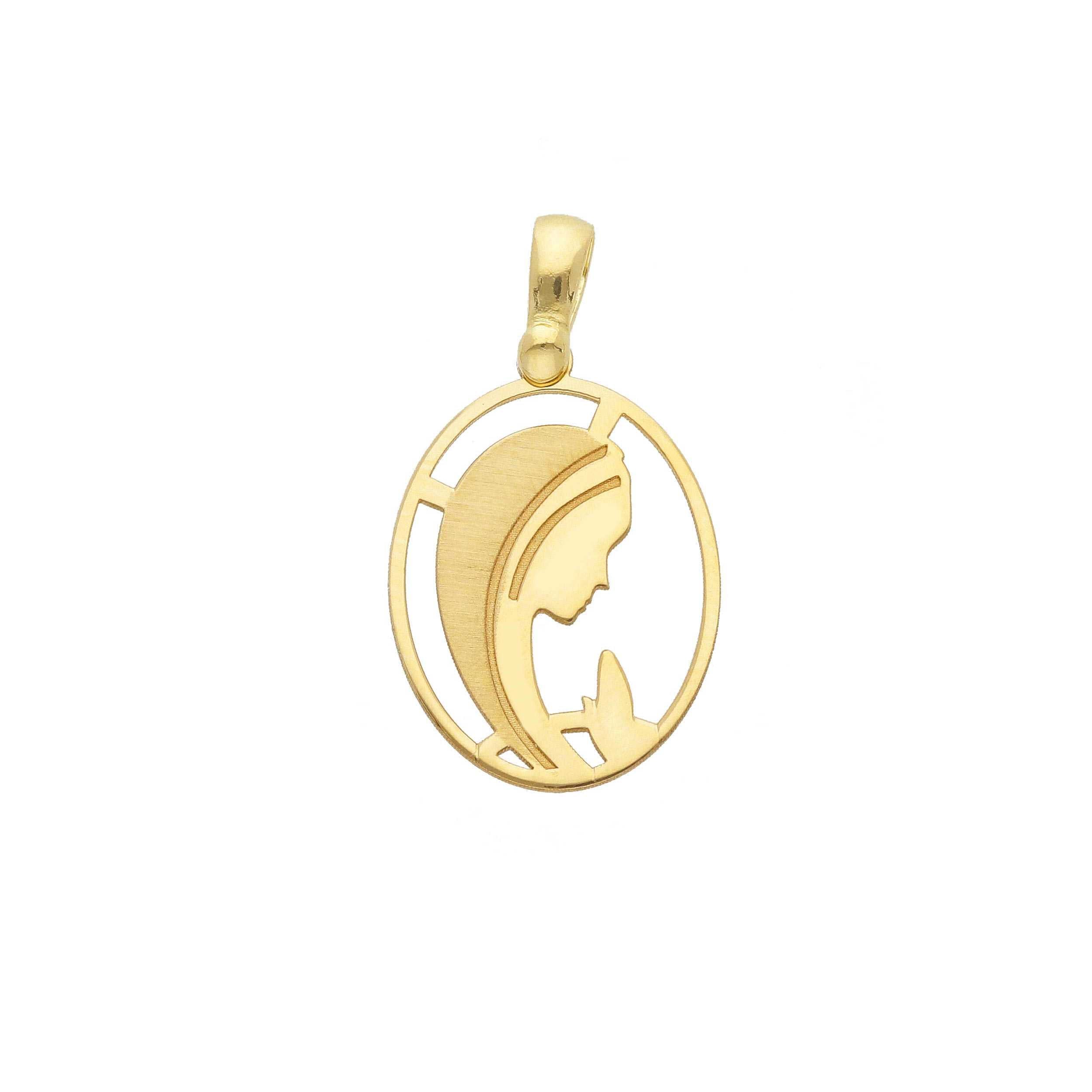 Ciondolo Abeni in oro giallo 18K con Madonna