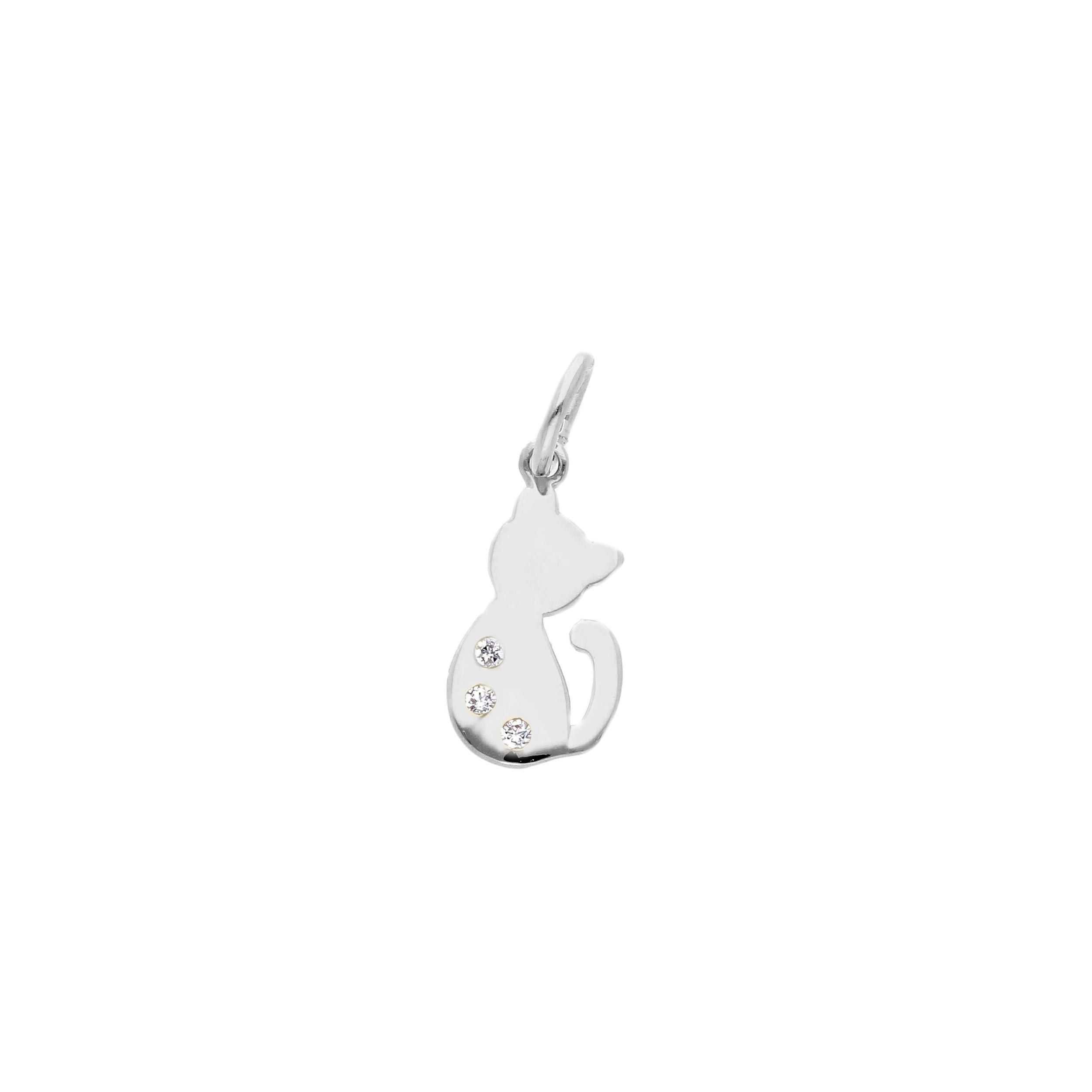 Ciondolo Abeni in oro bianco 18K con zirconi