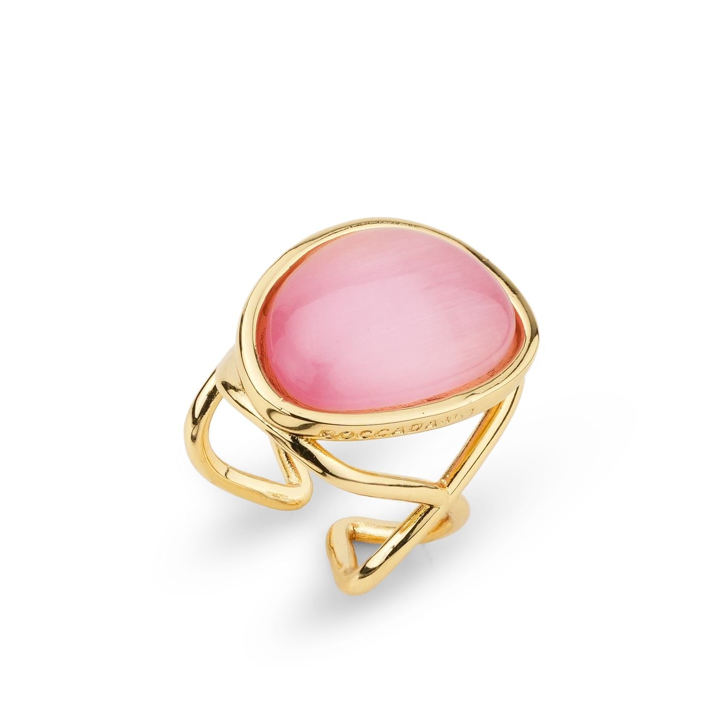 Anello Boccadamo con cristallo rosa shocking
